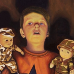 WAR GAMES II, 2023, Oil on canvas, 84 X 58cm