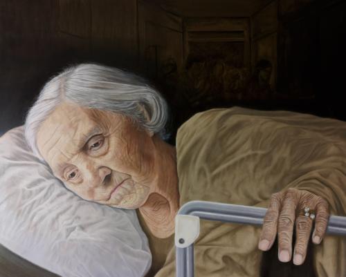 72 Hours in A&E, 2019, Oil on canvas, 80 X 100cm